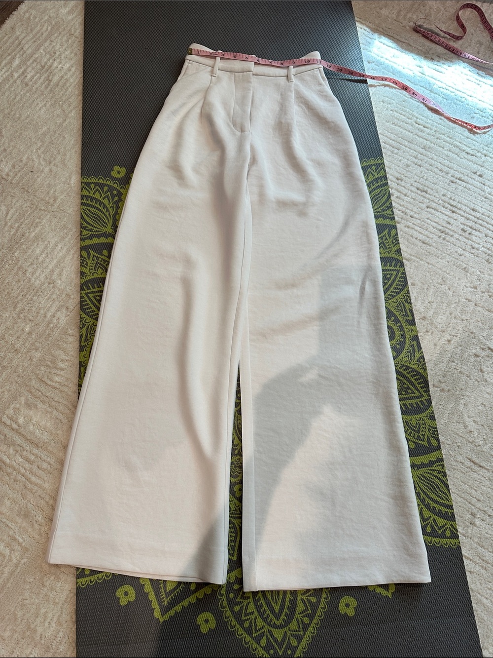Abercrombie & Fitch Cream Wide-Leg Women’s Trousers
